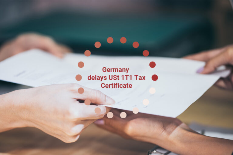 Germany delays USt 1T1 Tax Certificate for marketplaces.